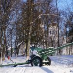 Дивизионная  76-мм пушка ЗИС-3, парк г. Петрикова, Беларусь,(free images (CC0))(16retro)